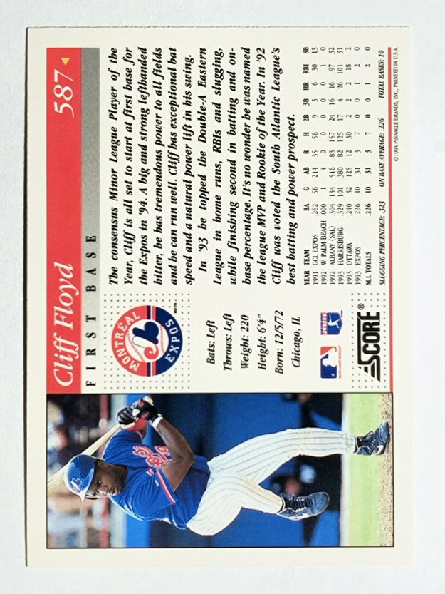 1994 Score #587 Cliff Floyd