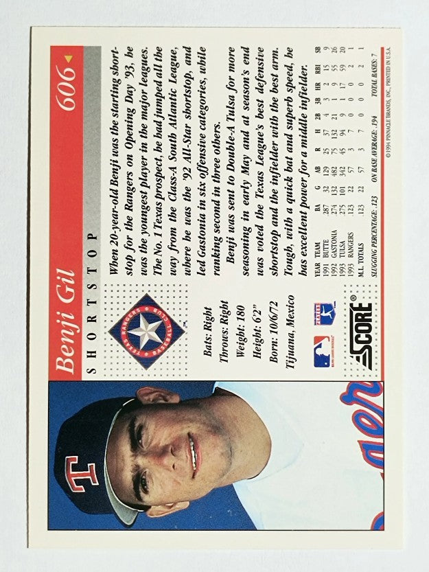 1994 Score #606 Benji Gil
