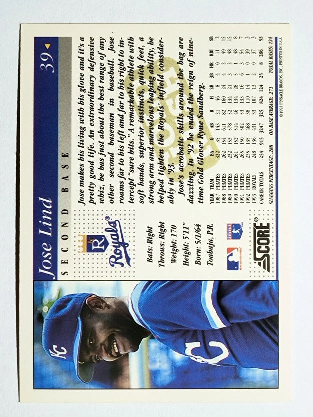 1994 Score Gold Rush #39 Jose Lind