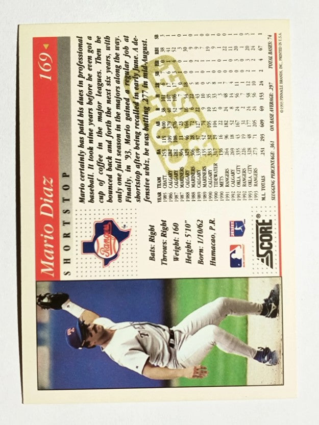 1994 Score Gold Rush #169 Mario Diaz