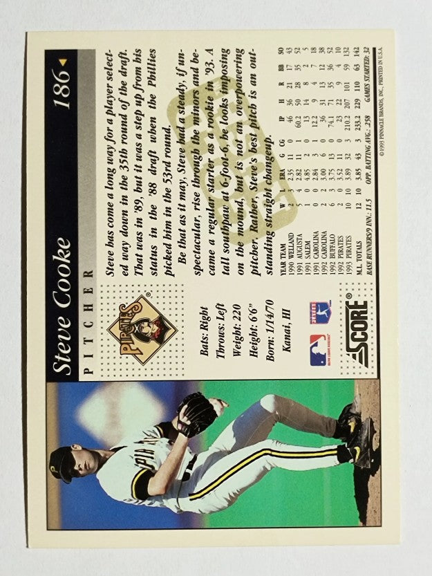 1994 Score Gold Rush #186 Steve Cooke