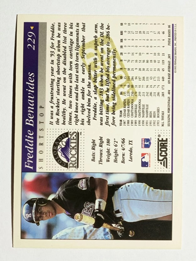 1994 Score Gold Rush #229 Freddie Benavides