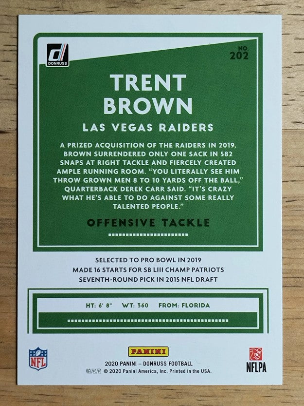 2020 Donruss #202 Trent Brown