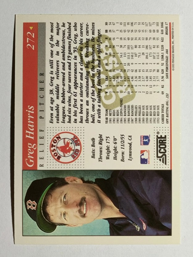 1994 Score Gold Rush #272 Greg A.Harris