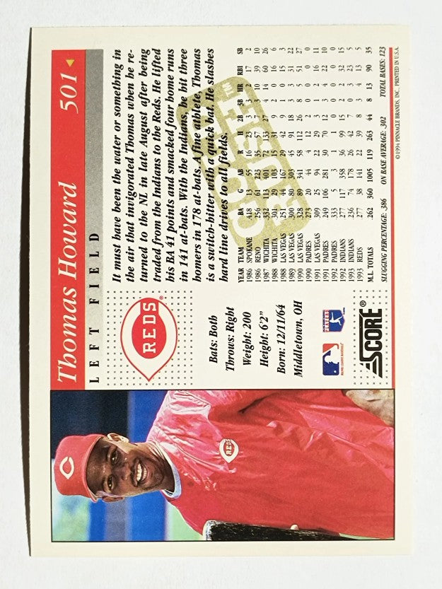 1994 Score Gold Rush #501 Thomas Howard
