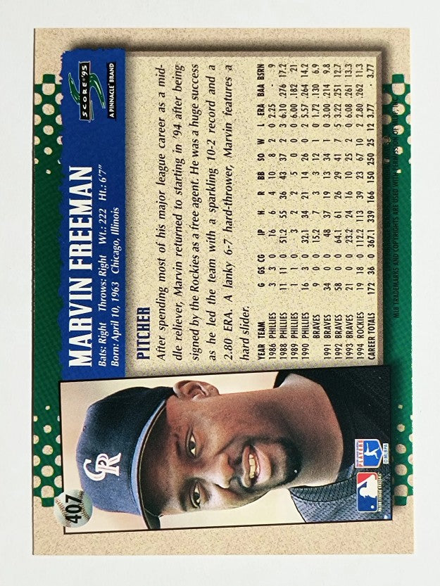 1995 Score #407 Marvin Freeman