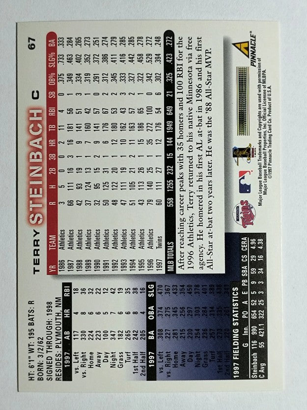 1998 Score #67 Terry Steinbach