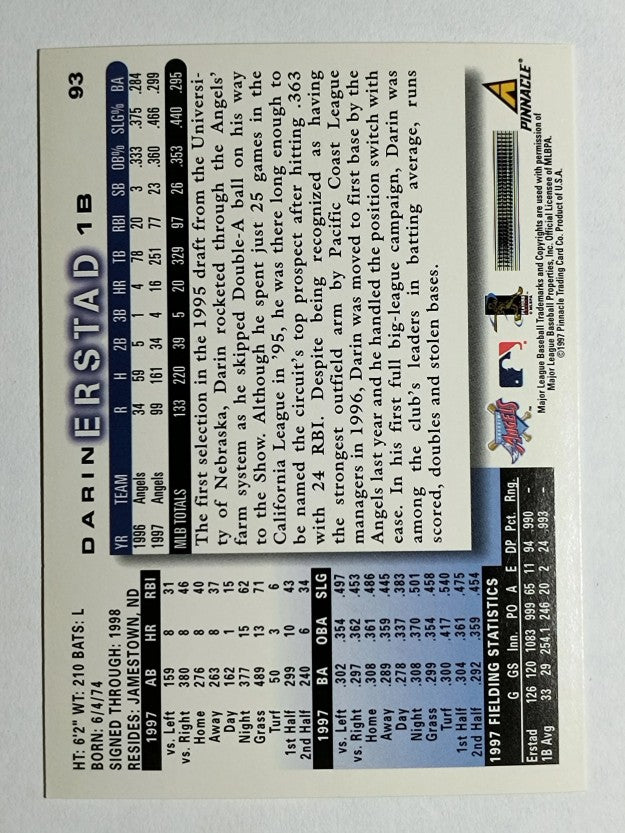 1998 Score #93 Darin Erstad