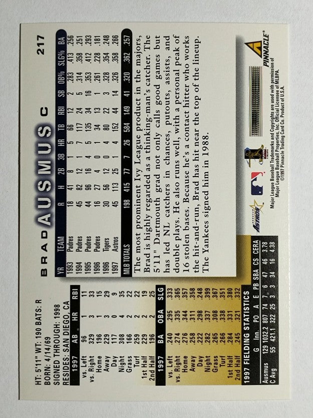 1998 Score #217 Brad Ausmus