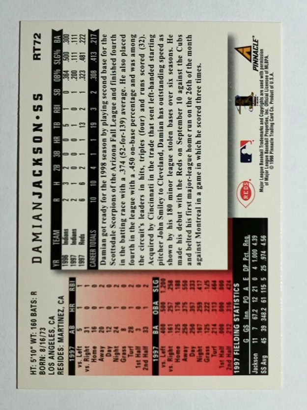 1998 Score Rookie Traded #72 Damian Jackson