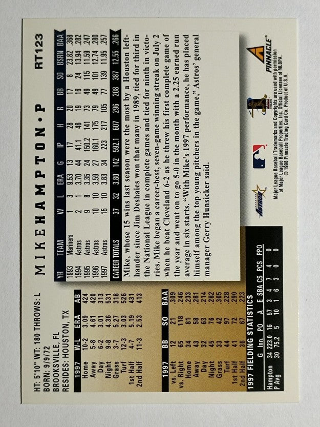 1998 Score Rookie Traded #123 Mike Hampton