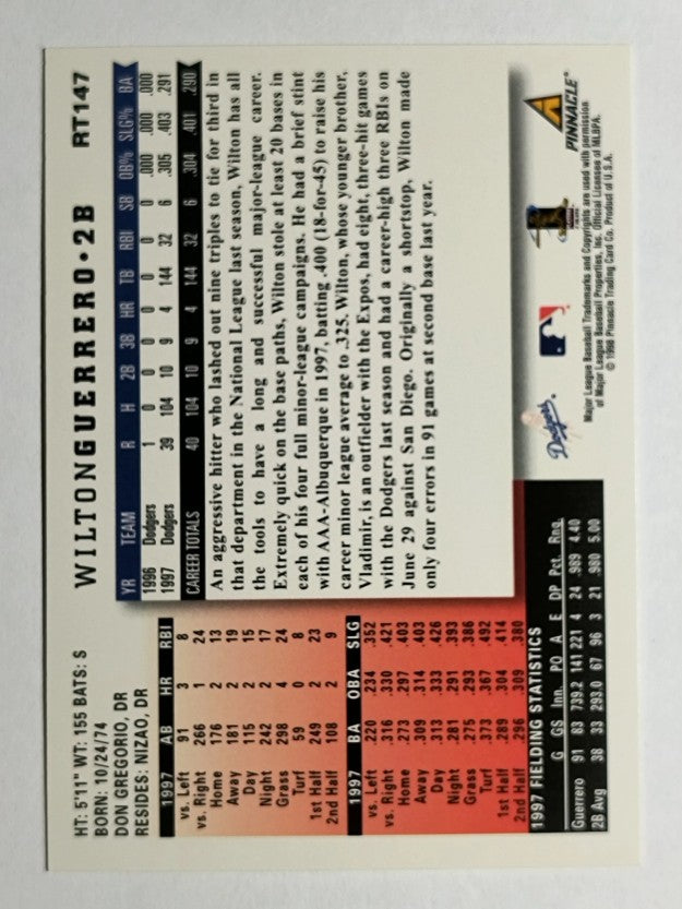1998 Score Rookie Traded #147 Wilton Guerrero