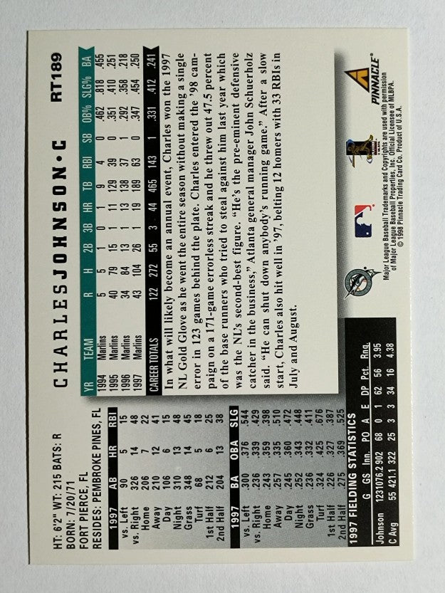 1998 Score Rookie Traded #189 Charles Johnson