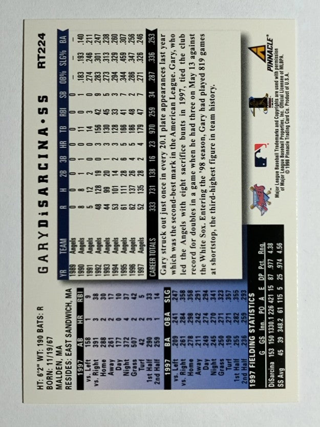 1998 Score Rookie Traded #224 Gary DiSarcina