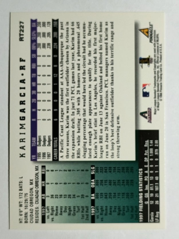 1998 Score Rookie Traded #227 Karim Garcia