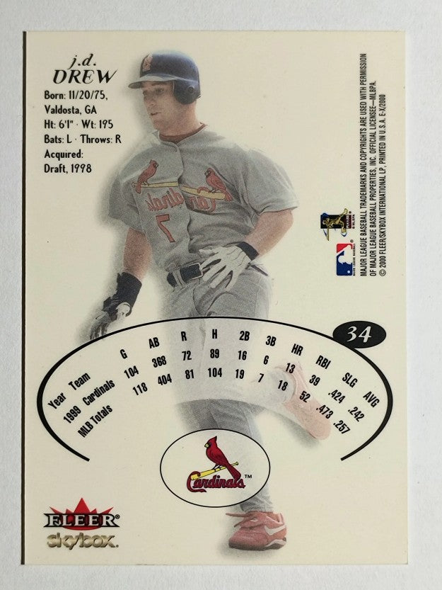 2000 E-X #34 J.D. Drew