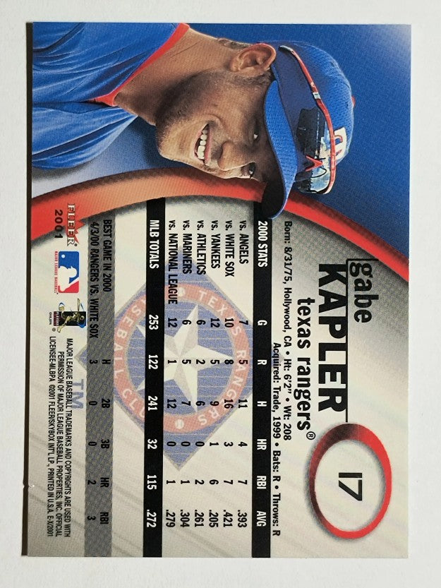 2001 E-X #17 Gabe Kapler