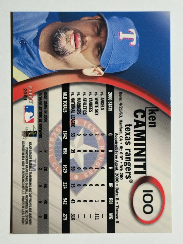 2001 E-X #100 Ken Caminiti
