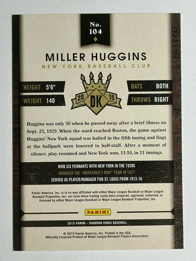2015 Diamond Kings #104 Miller Huggins