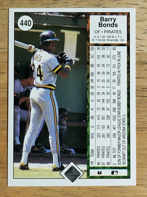 1989 Upper Deck #440 Barry Bonds