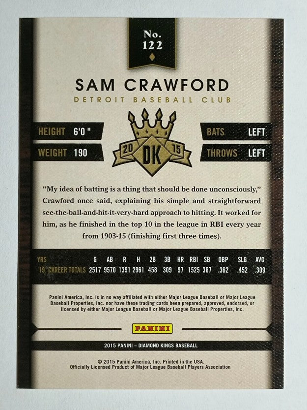 2015 Diamond Kings #122 Sam Crawford
