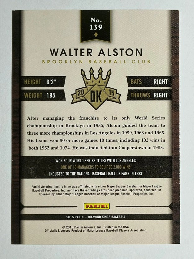 2015 Diamond Kings #139 Walter Alston