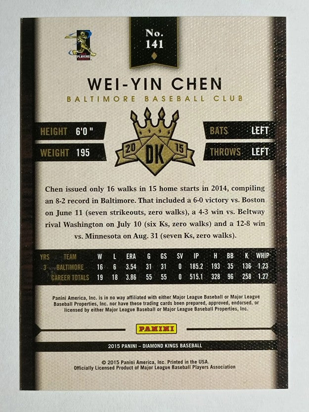 2015 Diamond Kings #141 Wei-Yin Chen