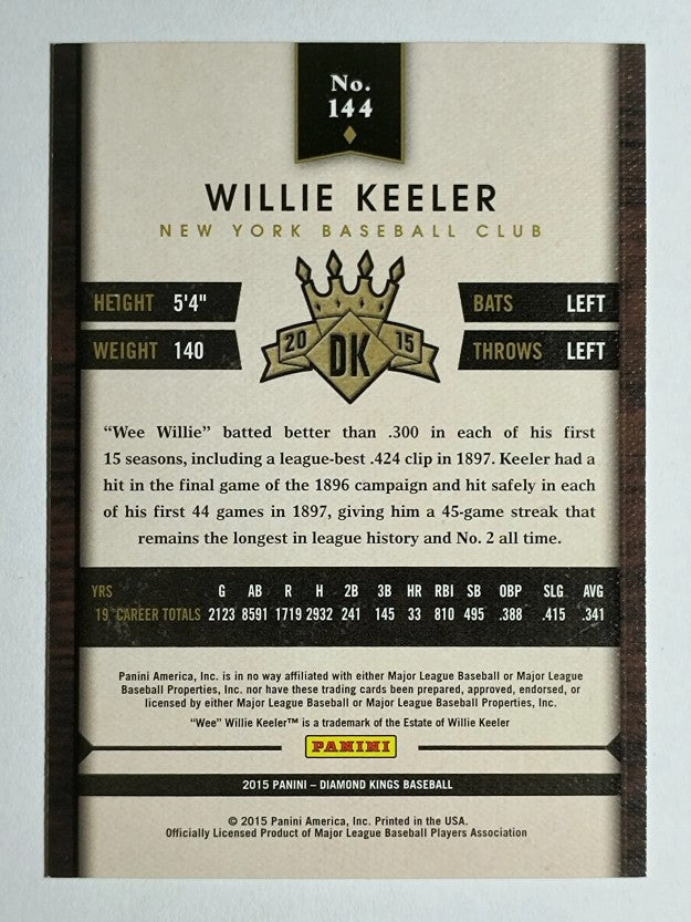 2015 Diamond Kings #144 Willie Keeler