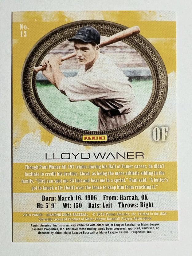 2018 Diamond Kings #13 Lloyd Waner