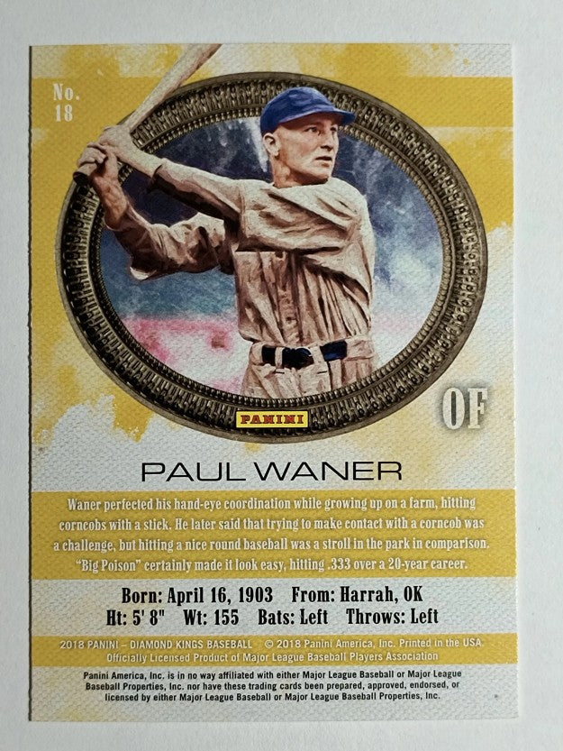 2018 Diamond Kings #18 Paul Waner