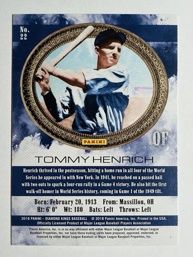2018 Diamond Kings #22 Tommy Henrich