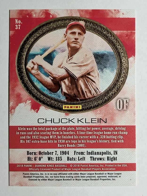2018 Diamond Kings #37 Chuck Klein
