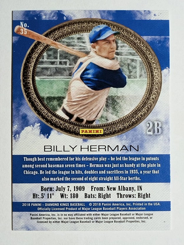 2018 Diamond Kings Artist Proof Red #35 Billy Herman