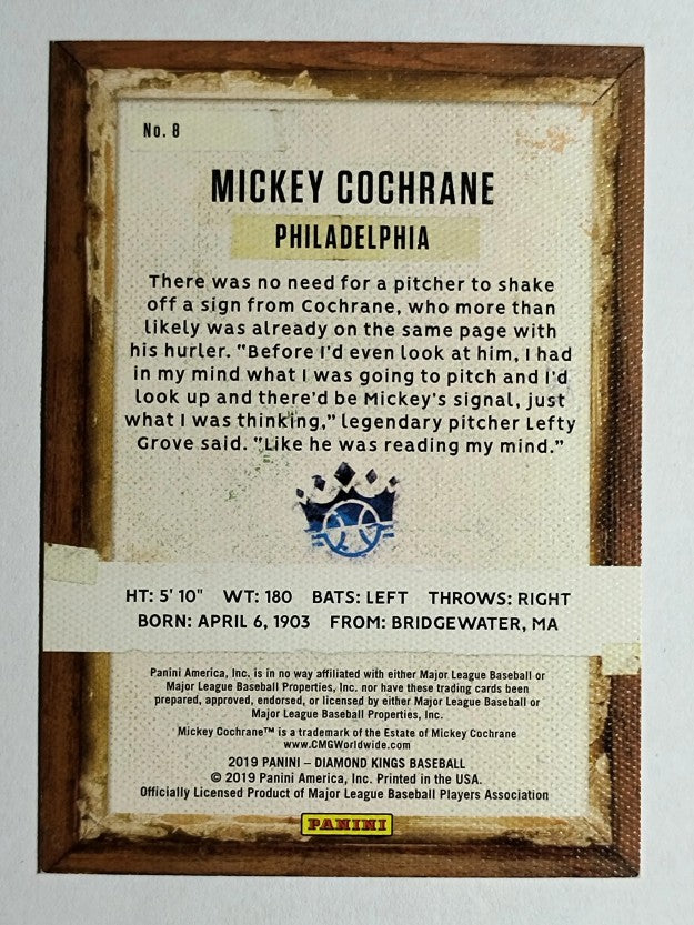 2019 Diamond Kings #8 Mickey Cochrane