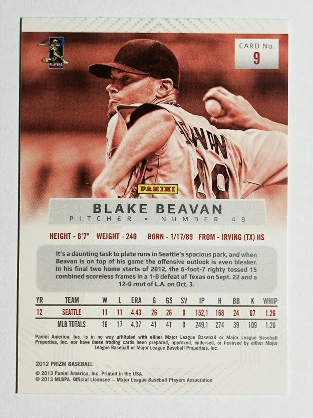 2012 Panini Prizm #9 Blake Beavan