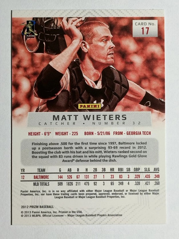 2012 Panini Prizm #17 Matt Wieters