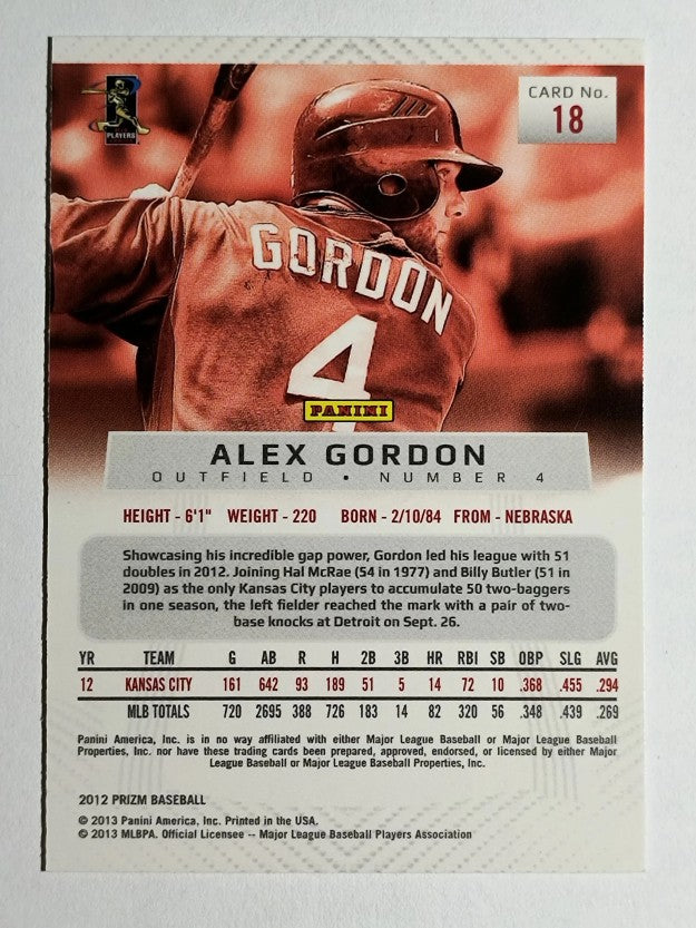 2012 Panini Prizm #18 Alex Gordon