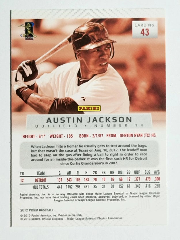 2012 Panini Prizm #43 Austin Jackson