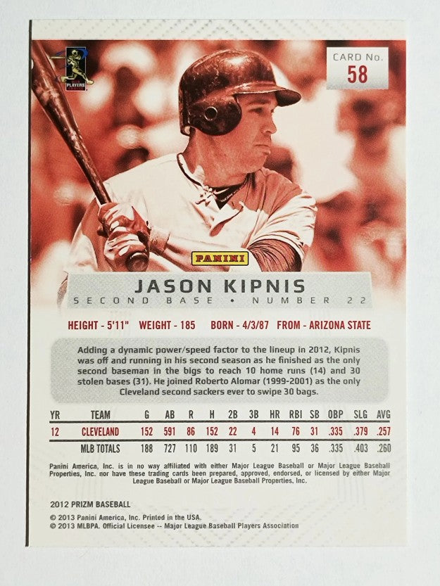 2012 Panini Prizm #58 Jason Kipnis