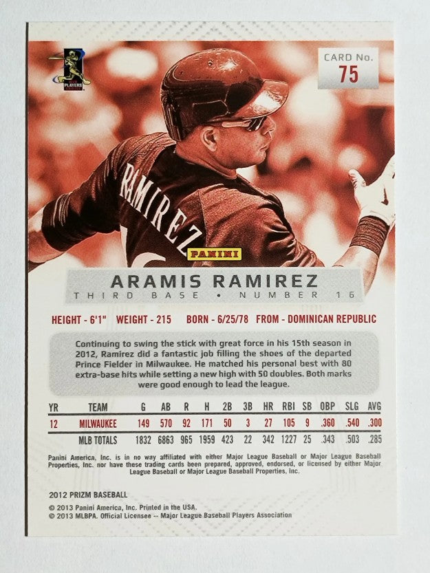 2012 Panini Prizm #75 Aramis Ramirez