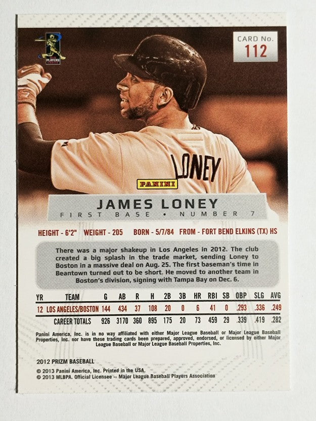 2012 Panini Prizm #112 James Loney