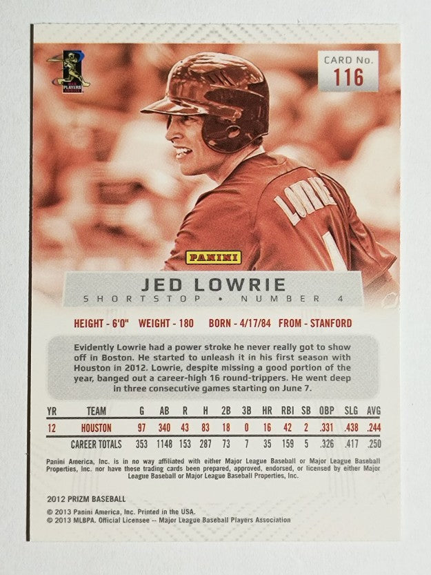 2012 Panini Prizm #116 Jed Lowrie
