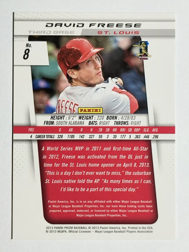 2013 Panini Prizm #8 David Freese