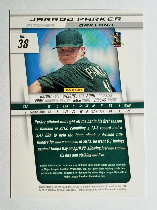 2013 Panini Prizm #38 Jarrod Parker