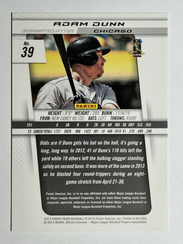 2013 Panini Prizm #39 Adam Dunn