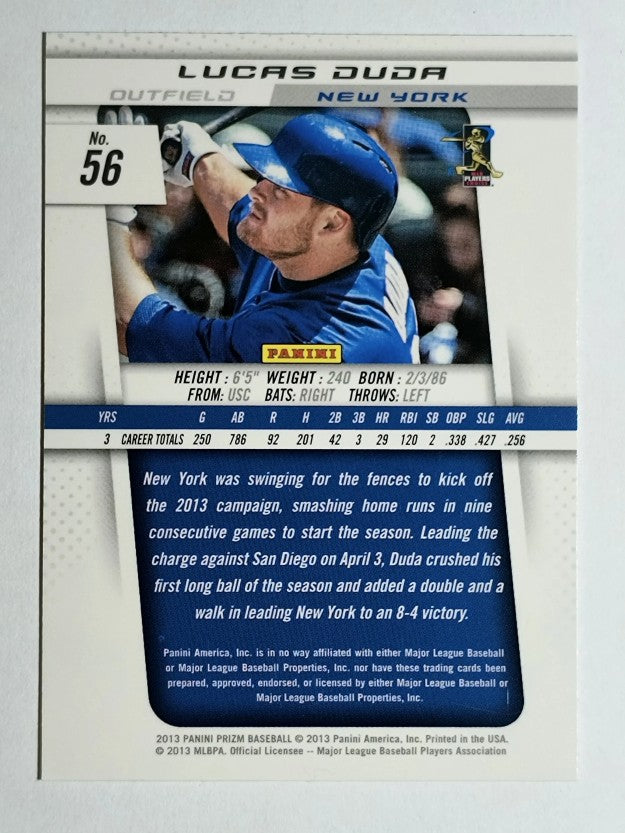 2013 Panini Prizm #56 Lucas Duda