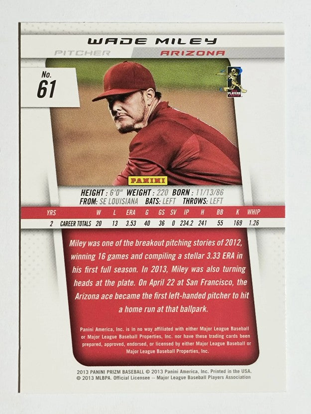 2013 Panini Prizm #61 Wade Miley
