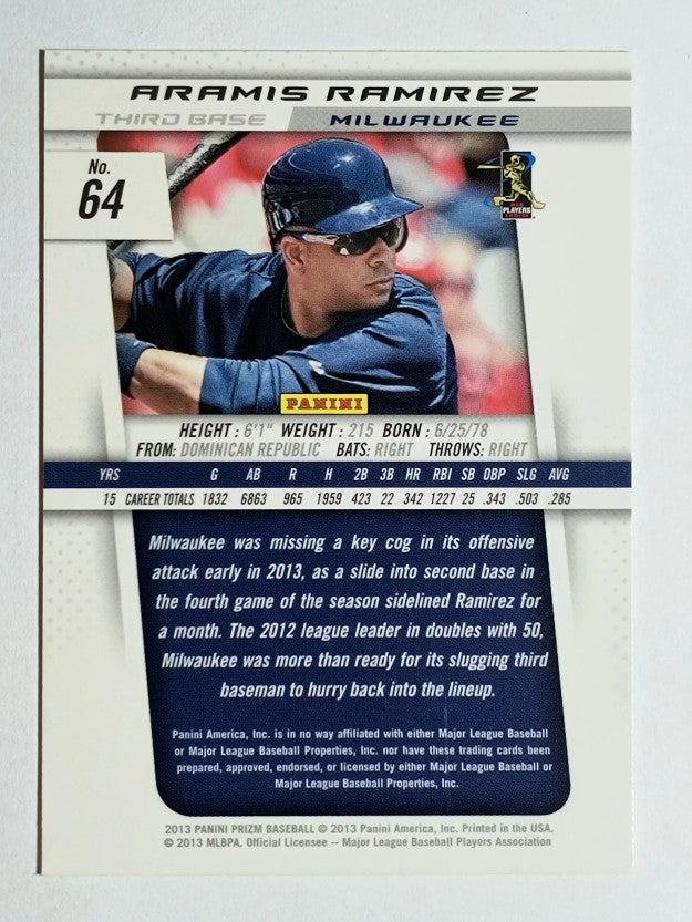 2013 Panini Prizm #64 Aramis Ramirez