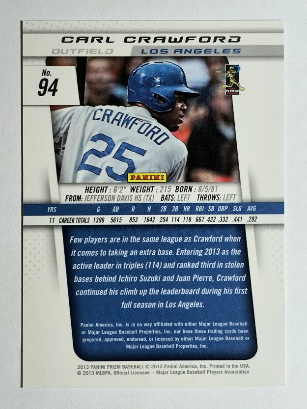 2013 Panini Prizm #94 Carl Crawford