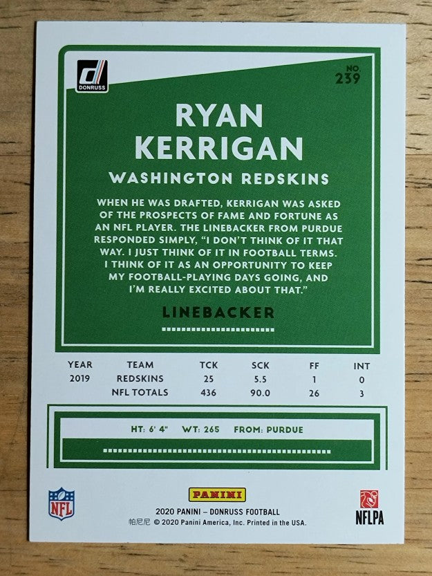 2020 Donruss #239 Ryan Kerrigan